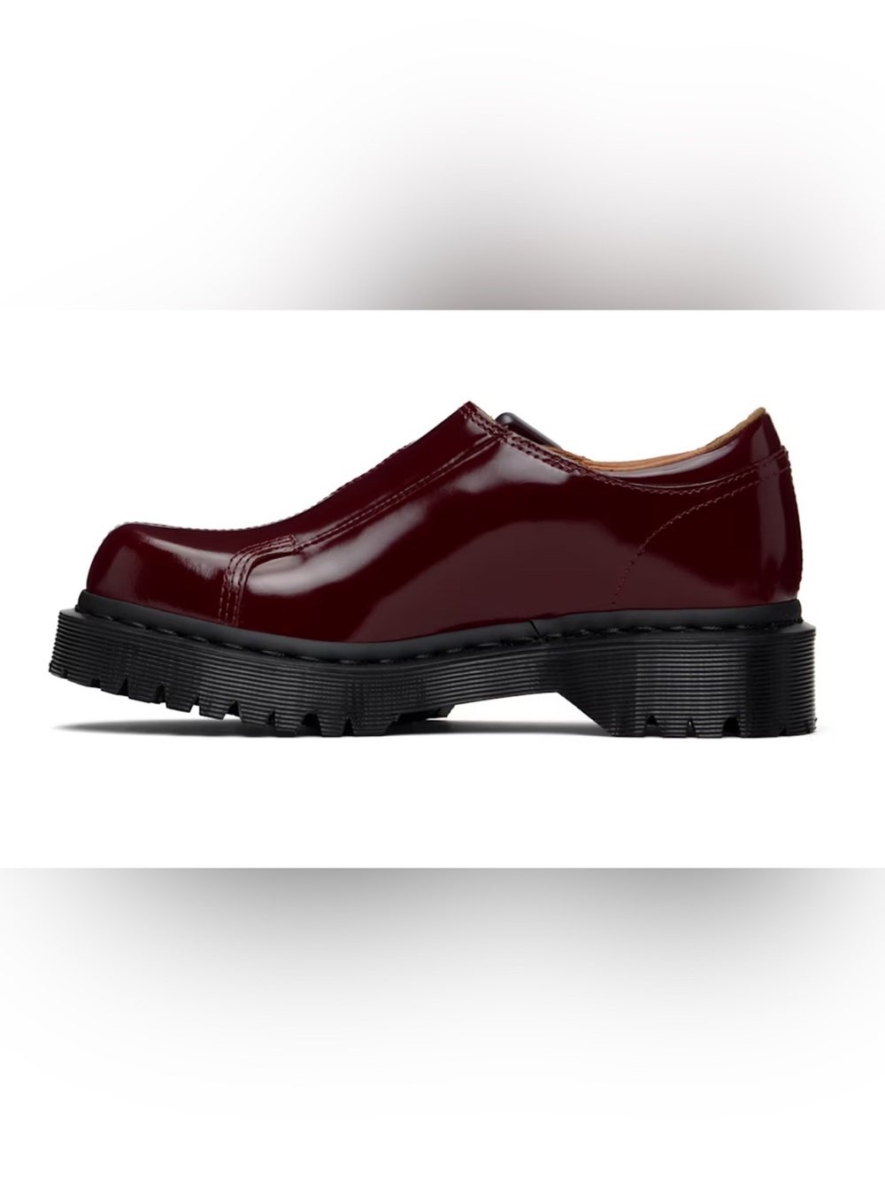 Burgundy Rejena Mary Jane Laquered Leather Loafers in EXCELLENT CONDITION. - Picture 3 of 7